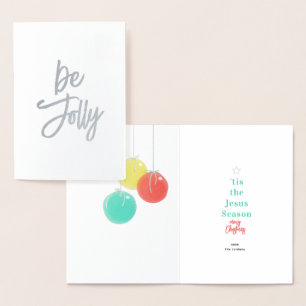 Tarjeta de Relieve metalizado Sparkly Navidades Ba