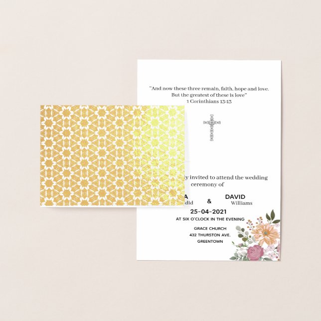 Tarjeta de Relieve metalizado / tarjeta de invitac (Demostración)