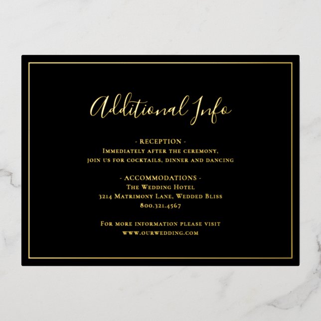 Tarjeta de Relieve metalizado tradicional de Boda  (Anverso)