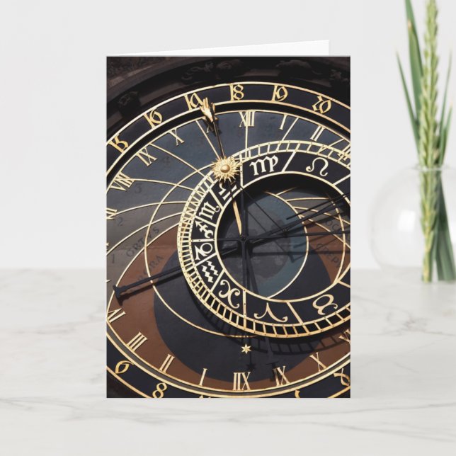 tarjeta de reloj astronómico de Praga (Anverso)