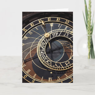 tarjeta de reloj astronómico de Praga
