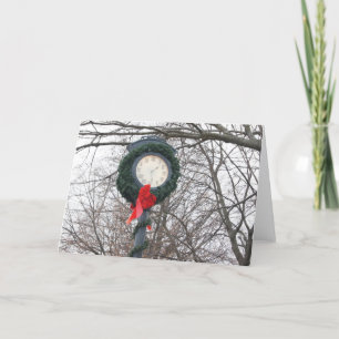 Tarjeta de reloj del navidad