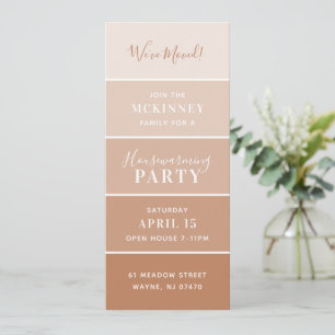 Tarjeta de reloj Rust Paint Swatch Invite Fiesta d