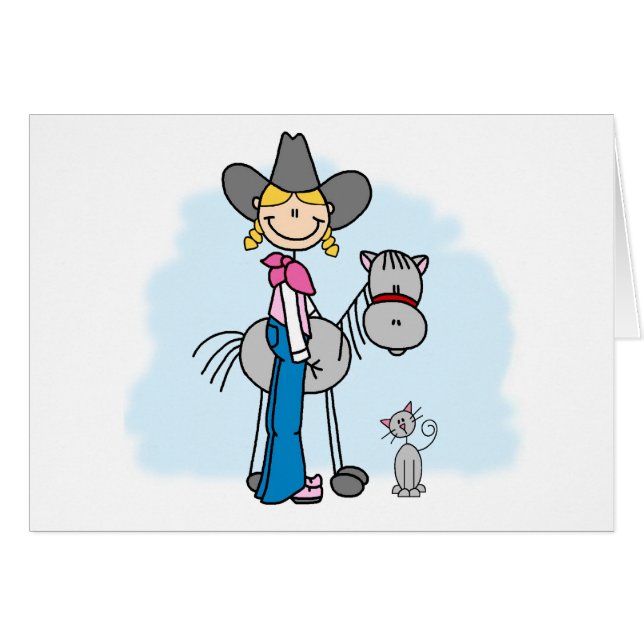 Tarjeta de remate de vaca N Horse Blank (Anverso (Horizontal))