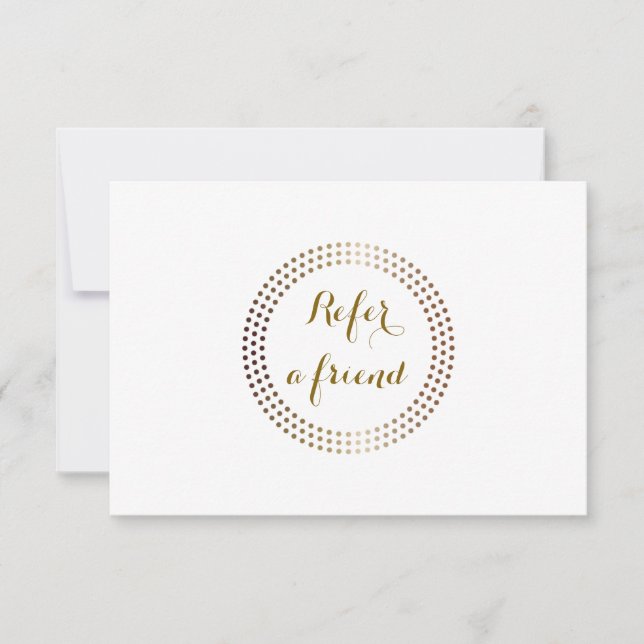 Tarjeta de remisión de puntos modernos con círculo (Anverso)