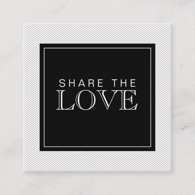 Tarjeta de remisión de rayas blancas y negras de m (Anverso)