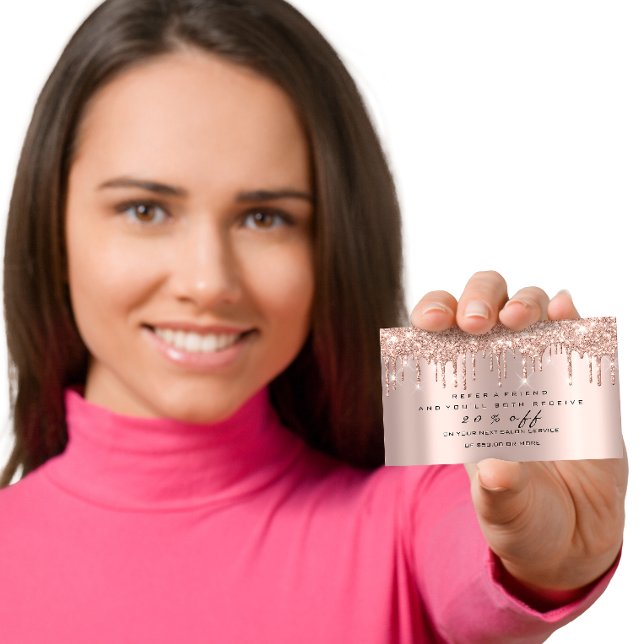 Tarjeta de remisión de Salon Chispa Maquillaje Láp (Salon Referral Card Spark Makeup Lashes Nails Wax)