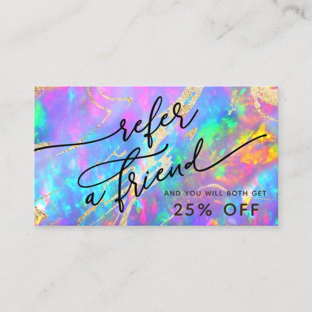 tarjeta de remisión de textura opal contra incendi (Anverso)