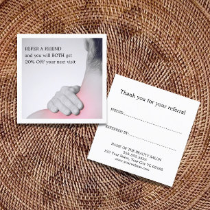 Tarjeta de remisión elegante y moderna para terap
