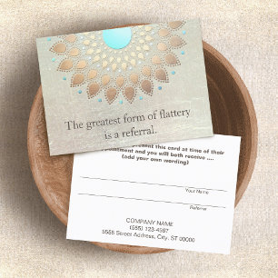 Tarjeta de remisión Gold Lotus para yoga y meditac