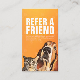 Tarjeta de remisión para uso de mascotas con baño 