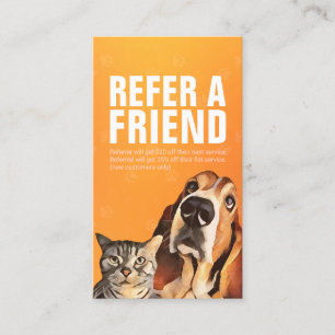 Tarjeta de remisión para uso de mascotas con baño 
