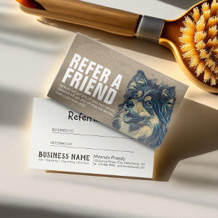 Tarjeta de remisión para uso de mascotas con baño