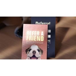 Tarjeta de remisión para uso de mascotas con baño 