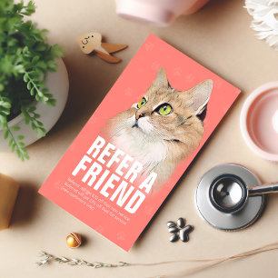 Tarjeta de remisión para uso de mascotas con baño