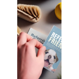 Tarjeta de remisión para uso de mascotas con baño 