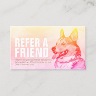Tarjeta de remisión para uso de mascotas con baño
