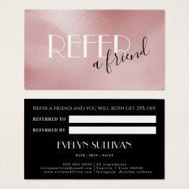 tarjeta de remisión rosa Rosa