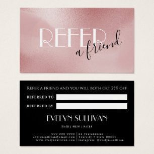 tarjeta de remisión rosa Rosa