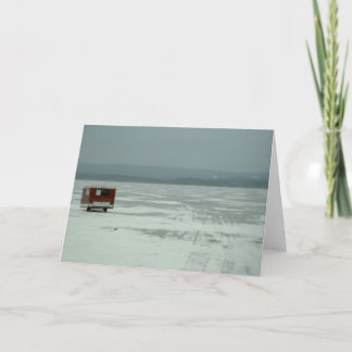 Tarjeta de remolque de la pesca del hielo