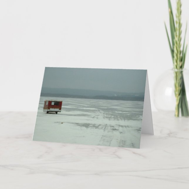 Tarjeta de remolque de la pesca del hielo (Anverso)