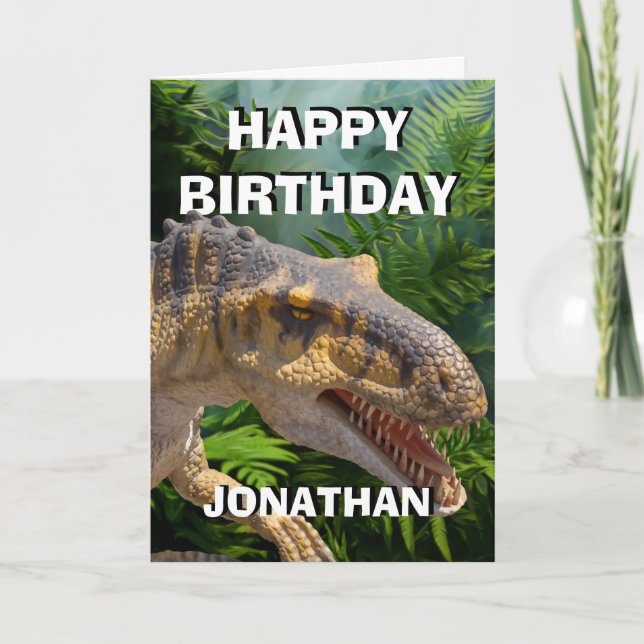 Tarjeta de remos Jurásica de Dinosaurio (Anverso)