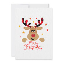 Tarjeta de Reno de Navidad