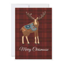 Tarjeta de Reno Navideño