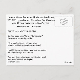 Tarjeta de renovación IBUM