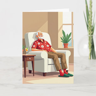 Tarjeta de reposo del Día del Padre floral