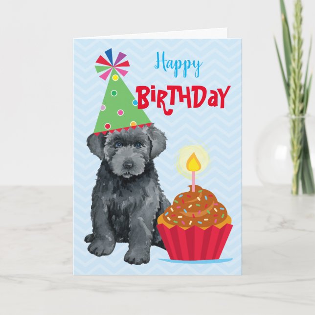 Tarjeta de repostería de cumpleaños Bouvier des Fl (Anverso)