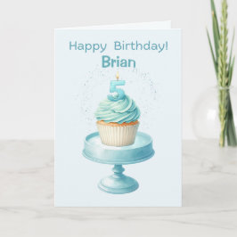 Tarjeta de repostería personalizada de quinto cump