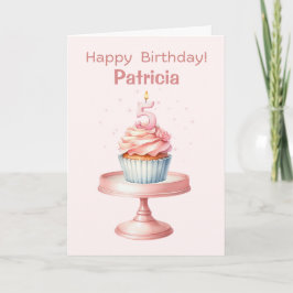 Tarjeta de repostería personalizada de quinto cump