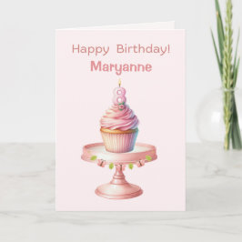 Tarjeta de repostería personalizada para el octavo