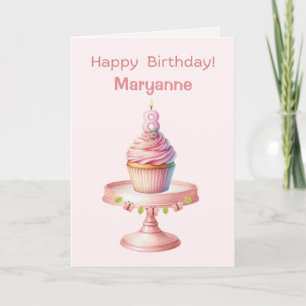 Tarjeta de repostería personalizada para el octavo