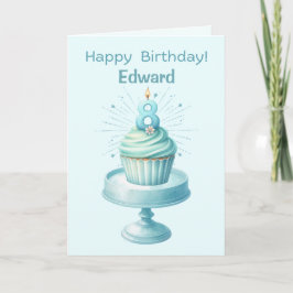 Tarjeta de repostería personalizada para el octavo