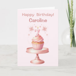 Tarjeta de repostería personalizada para el séptim