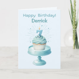 Tarjeta de repostería personalizada para el séptim
