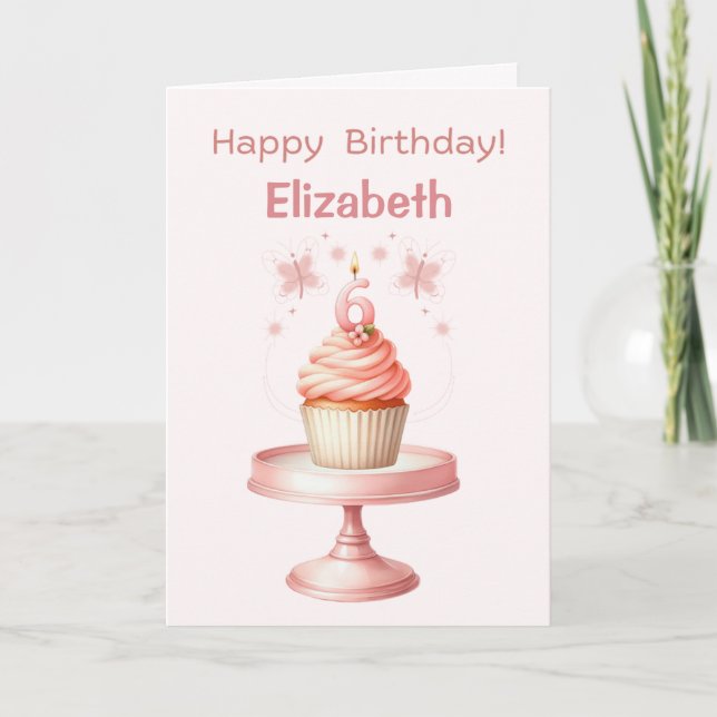 Tarjeta de repostería personalizada para el sexto  (Anverso)