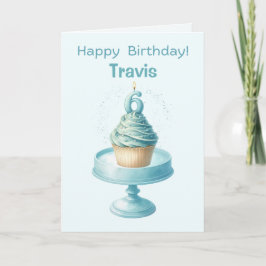 Tarjeta de repostería personalizada para el sexto 
