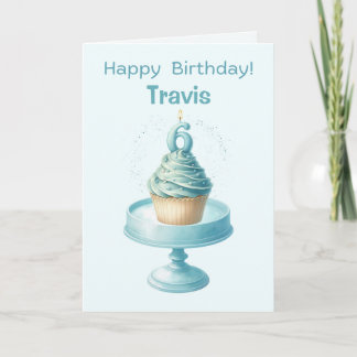 Tarjeta de repostería personalizada para el sexto 