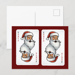 Tarjeta de reproducción de Santa para Navidades