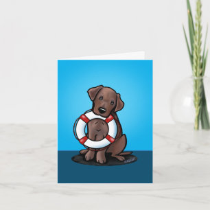 Tarjeta de rescate de Chocolate Labrador