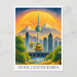 Tarjeta de Reserva de Fecha | Seoul Corea del Sur