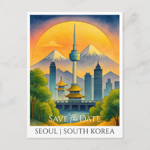 Tarjeta de Reserva de Fecha   Seoul Corea del Sur 