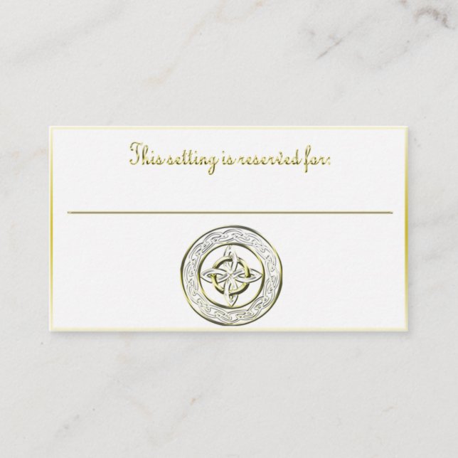 Tarjeta de reserva de mesa Celtic Knot (Anverso)