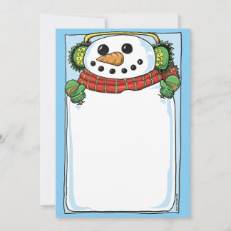 Tarjeta de resolución de Año Nuevo Snowman