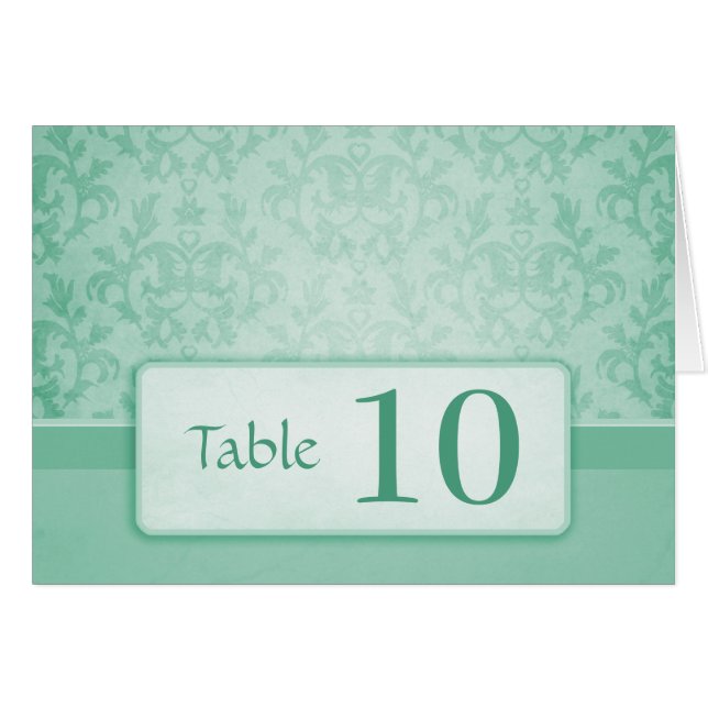 Tarjeta de respaldo del número de la mesa de bodas (Anverso (Horizontal))
