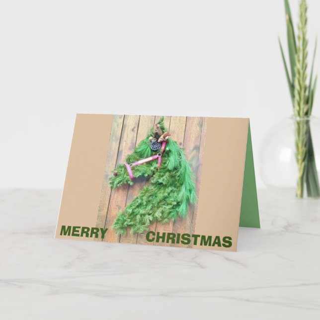 TARJETA DE RESPIRACIÓN DE CABALLO DE MERRY CHRISTM (Anverso)