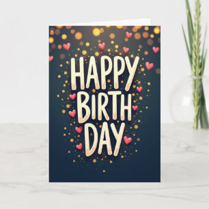 Tarjeta de resplandor dorado jubiloso